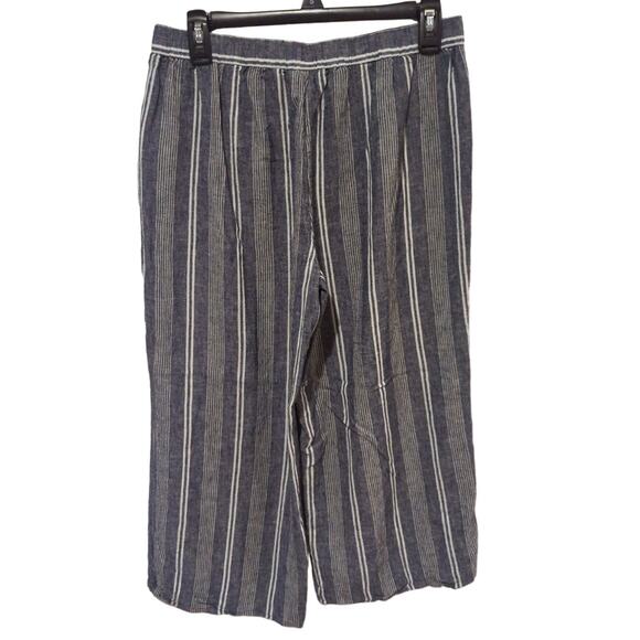 Calvin Klein Cropped Wide Leg Linen Pants, EUC, 8 - Picture 3 of 5